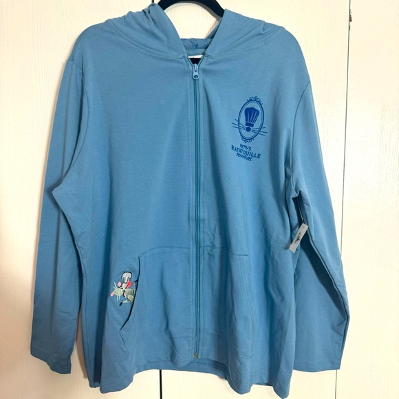 NWT. Disney Remy’s Ratatouille Adventure Zip up Hoodie 1X. blue zip-up hoodie - Picture 1 of 14